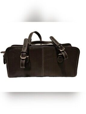 AmeriLeather Classy Leather Satchel  Brown Shoioulder Bag